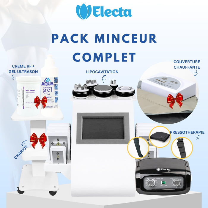 Pack Minceur Complet ( Lipocavitation + Pressothérapie = 🎁 Couverture Chauffante Gratuite ) - Electa