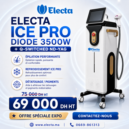New Electa 808 ICE PRO Laser diode + Q-Switch ( Carbon Peeling & Détatouage )