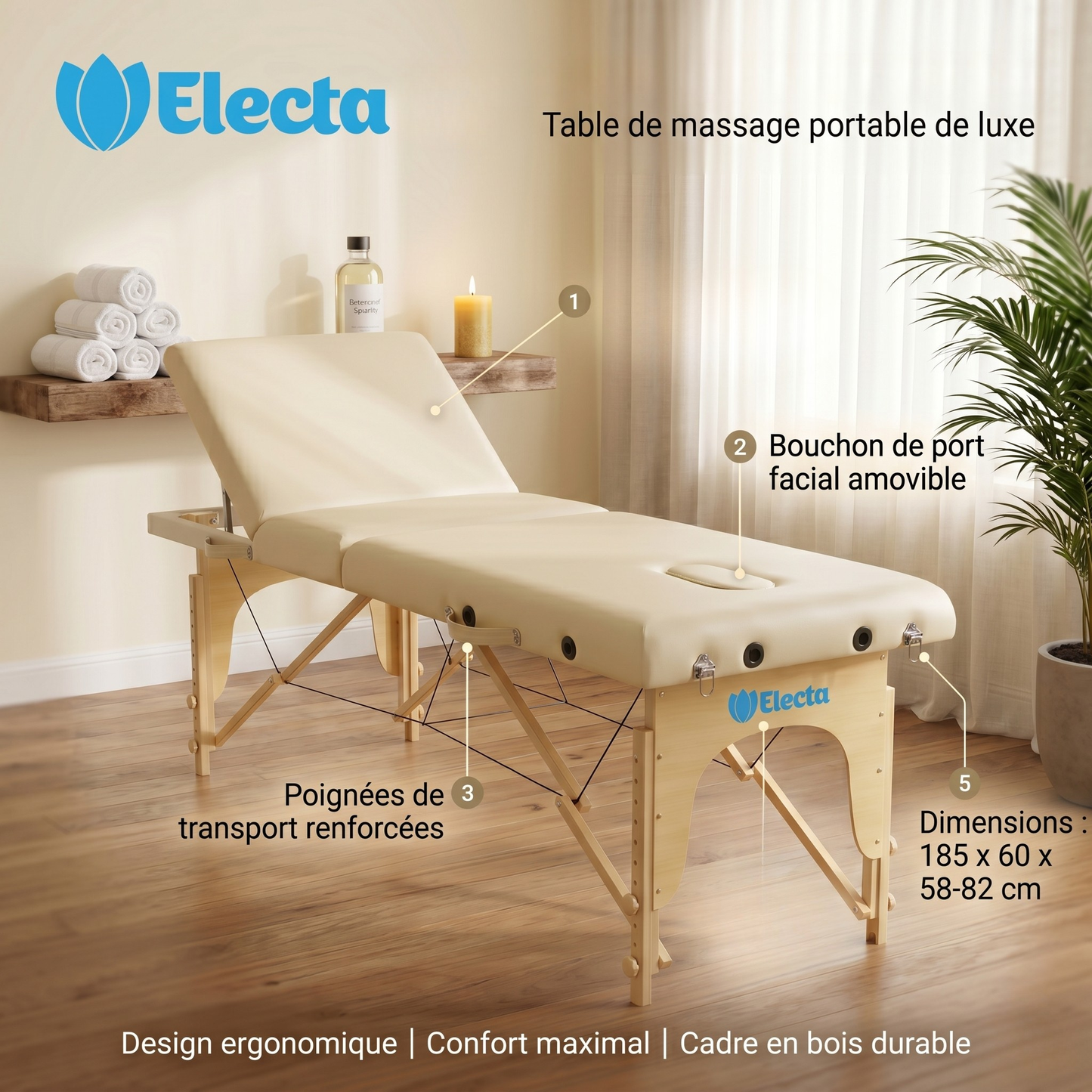 Table de massage pliable